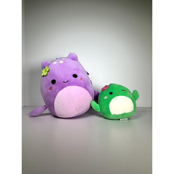 Squishmallows Shon the Loch Ness Monster 9" & Maritza the Cactus 4" NWT Set - Picture 1 of 8